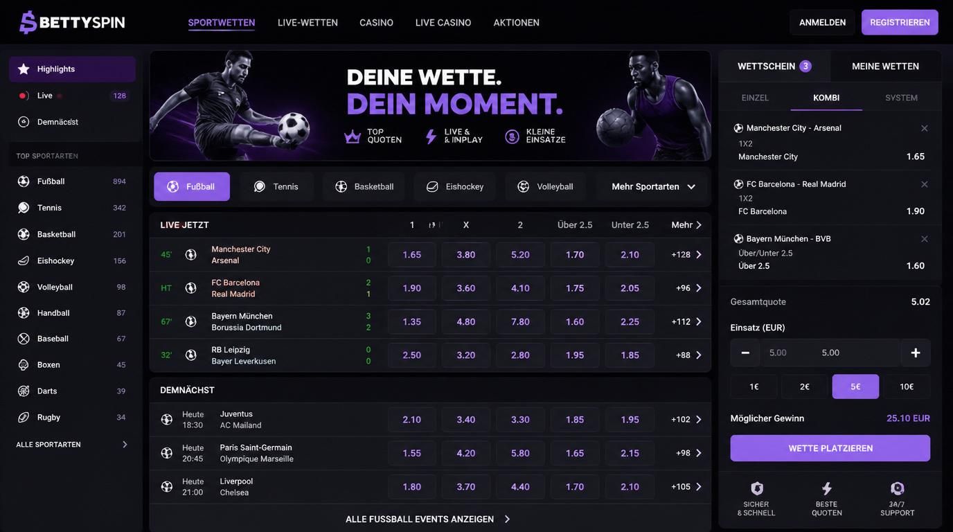 Sportwetten mit kleinen Einsätzen und Vielfalt der Märkte